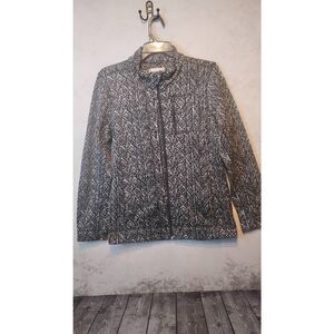 Mark New York full zip jacket. Black and white.